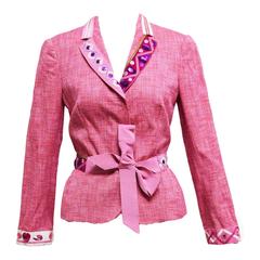 Moscino Fuchsia Two Piece Skirt Ensemble