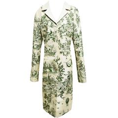 Oscar de la renta Embroidery Reefer Coat 