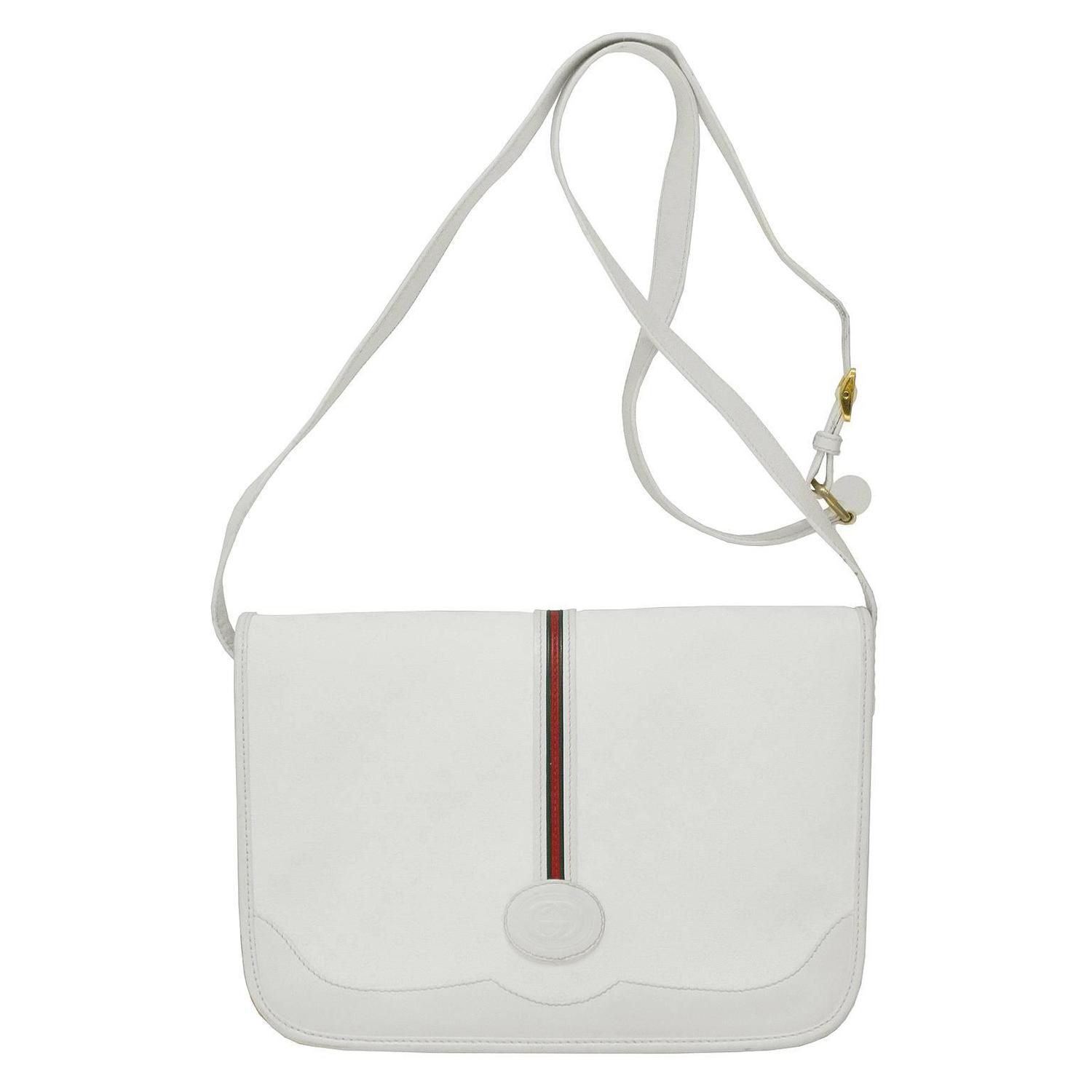 white gucci messenger bag