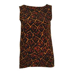 1980's Yves Saint Laurent YSL Leopard Print Silk Tank 11