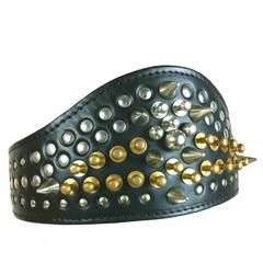 Comme des Garcons / Fleet Ilya AD 2013 Leather Studded Head Band 4