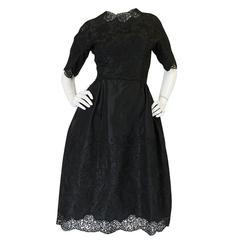 Vintage Dated 1960 Sophie Gimbel Attr Saks 5th Ave Soutache & Silk Dress