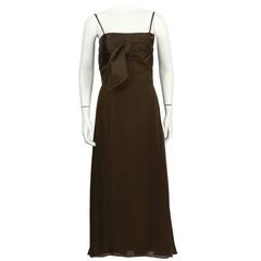 1950's Lanvin Brown Evening Dress 2