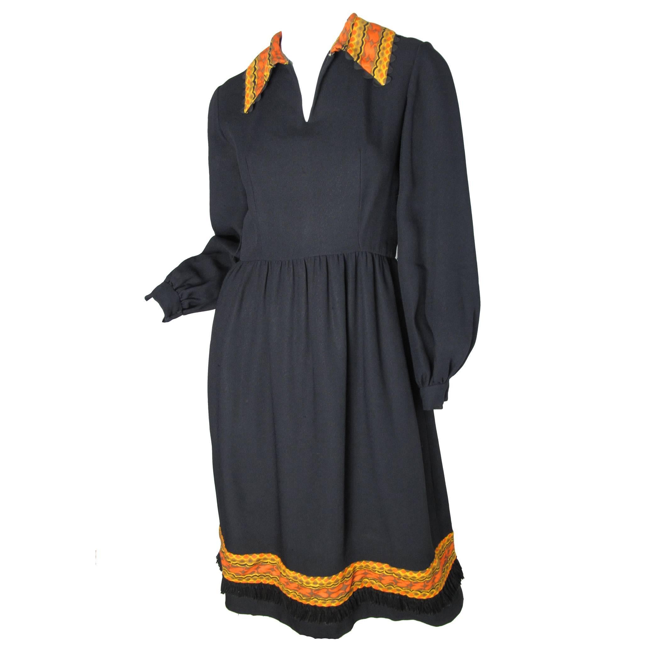 1960s Oscar de la Renta Crepe Dress
