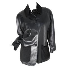Yves Saint Laurent Black Leather Jacket 1