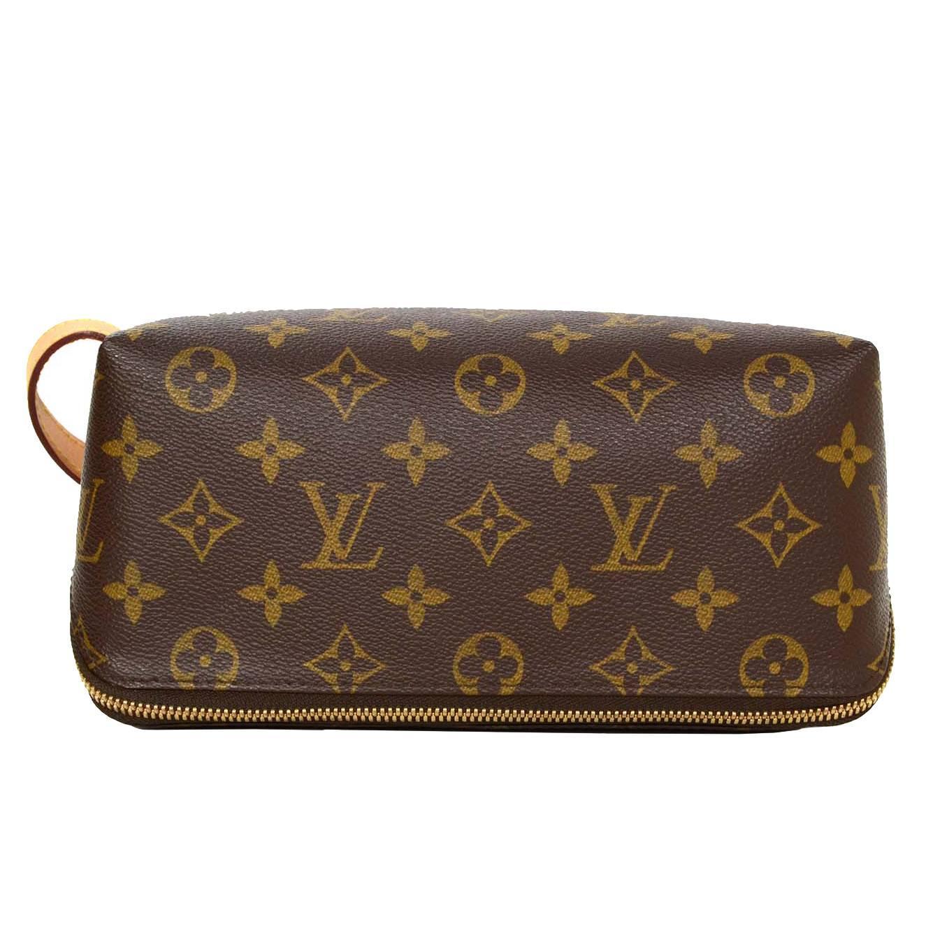 Louis Vuitton Coated Canvas Monogram Shoe Bag and Kit GHW For Sale at 1stdibs