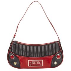 Christian Dior Red Leather Montaigne 1974 Shoulder Bag 11