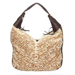 Salvatore Ferragamo Brown Braided Mouton Shoulder Bag 5