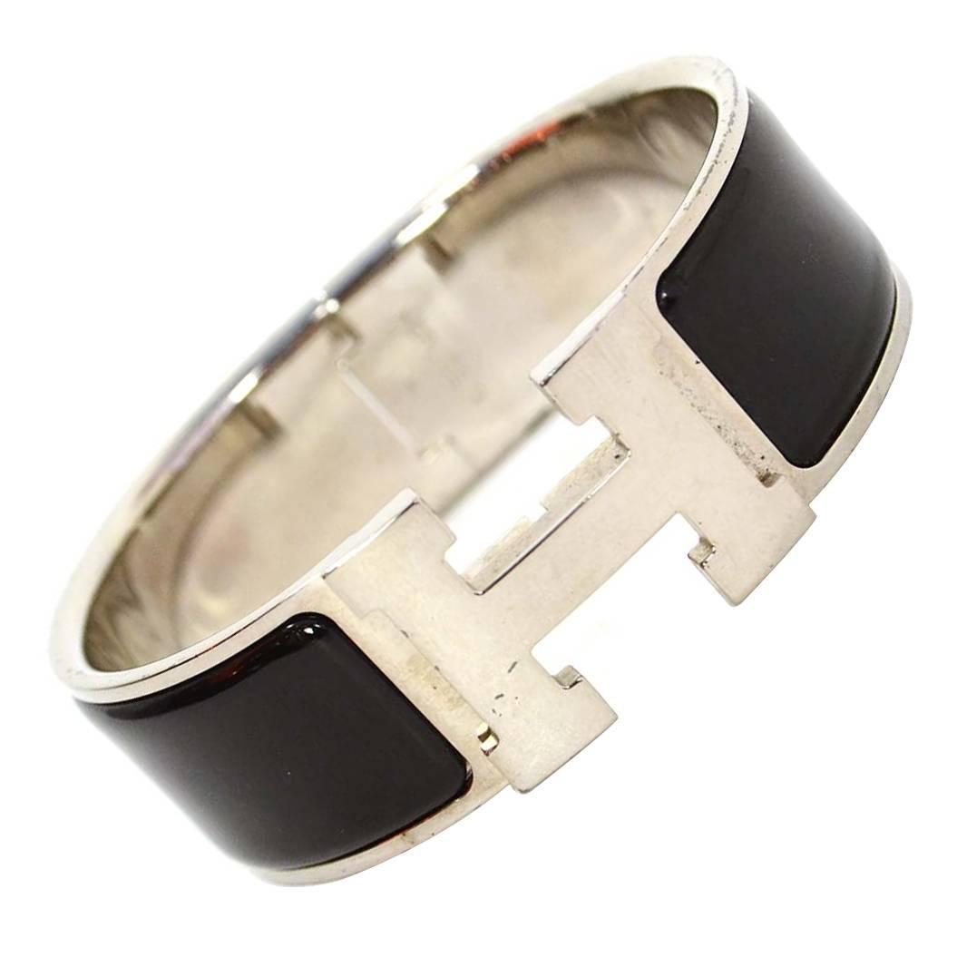 Hermes black bangle clearance