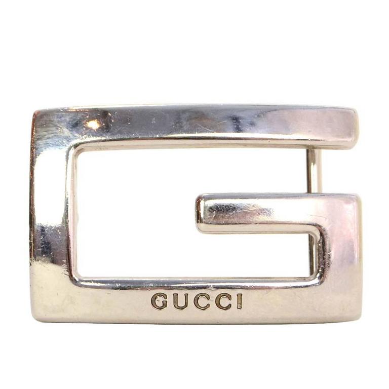 Gucci Silver G Belt Buckle For Sale at 1stDibs