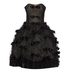 Dior Haute Couture schwarzes Bal Masqué Kleid, Frühjahr/Sommer 1958