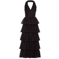 Sybil Connolly black dress, circa 1969 For Sale at 1stDibs