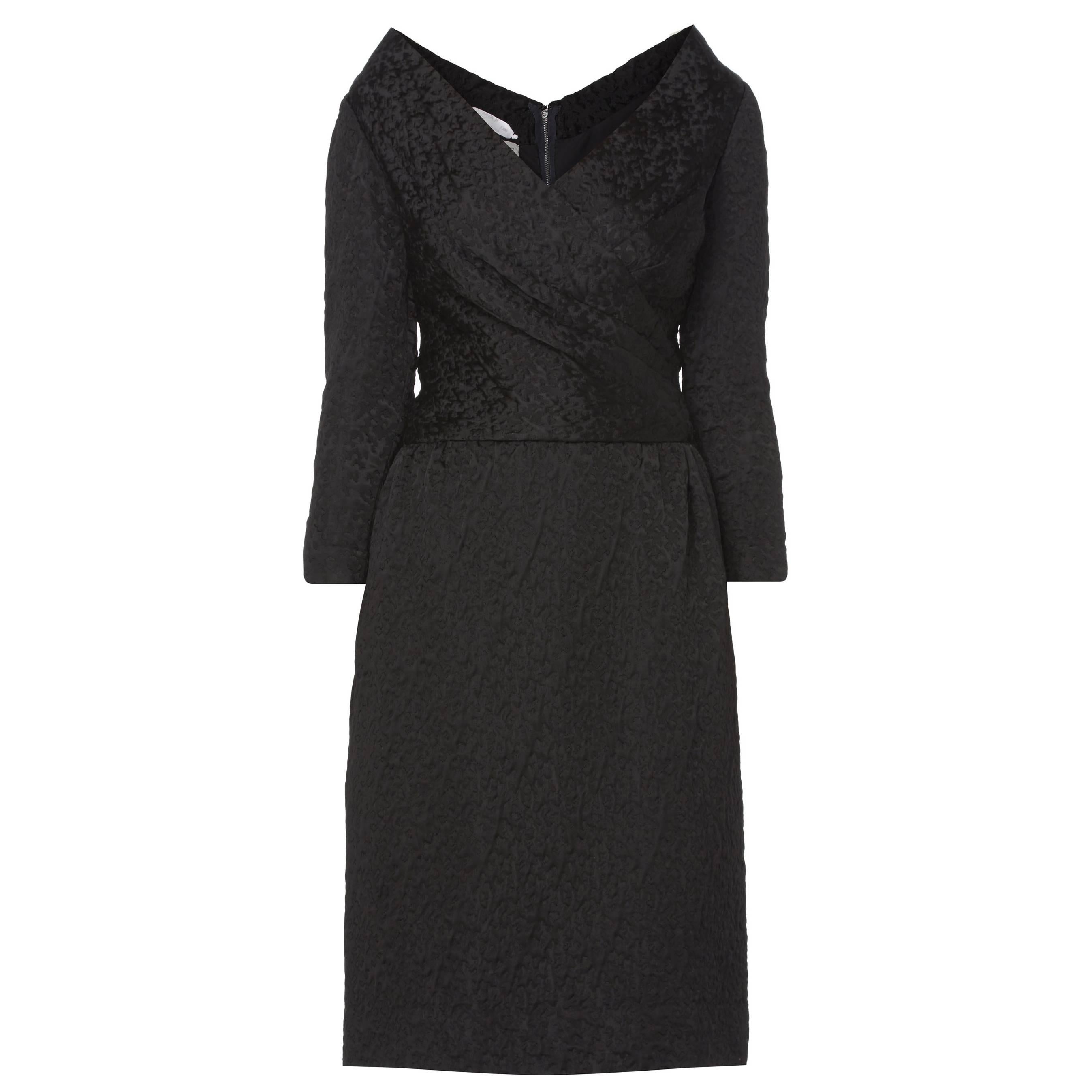 Hardy Amies black dress, circa 1959 For Sale