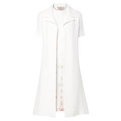 Vintage Jean Patou white dress & coat, circa 1968