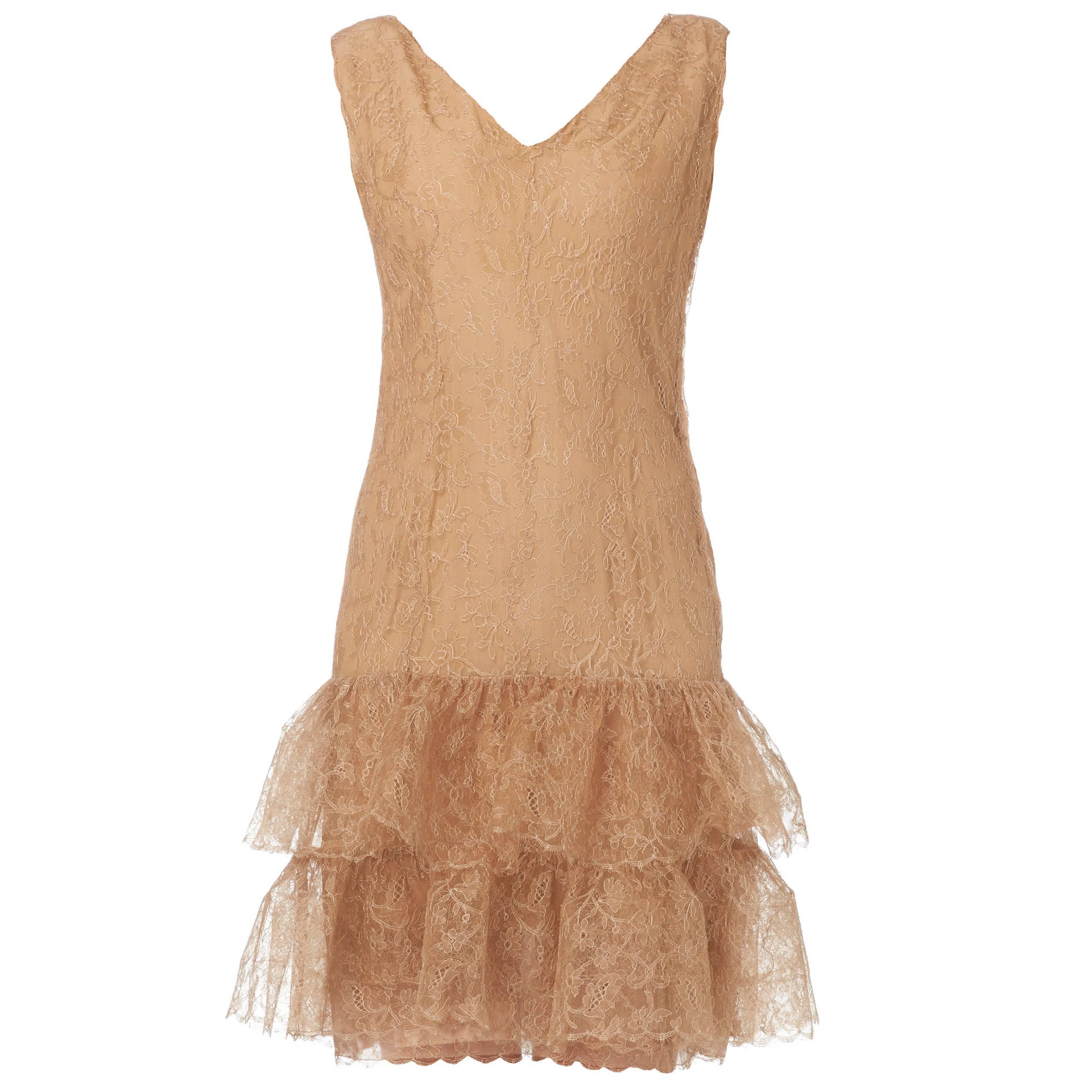 Balenciaga haute couture brown dress, Spring/Summer 1964 For Sale