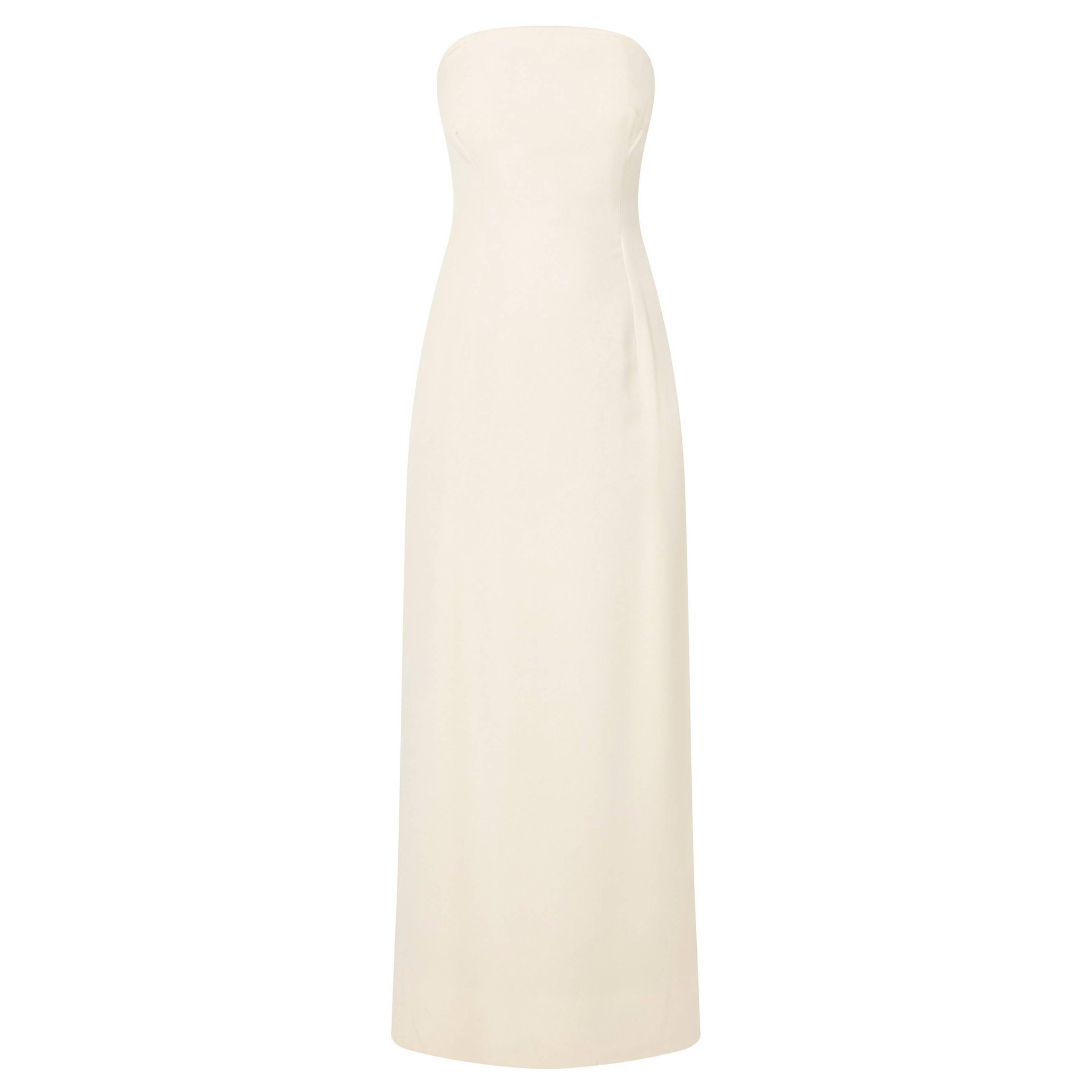 Jacques Griffe haute couture ivory dress, circa 1960 For Sale