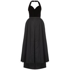 Vintage Jacques Fath haute couture black skirt & top, circa 1953