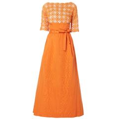 Sybil Connolly orange top and skirt, circa 1958 8