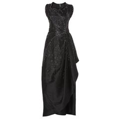 Vintage Bruyere Haute couture black silk dress, circa 1955