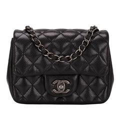 Chanel Black Caviar Square Mini Classic Shoulder/Crossbody Bag