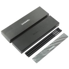 Chanel Black Pencils And Ruler Set Case