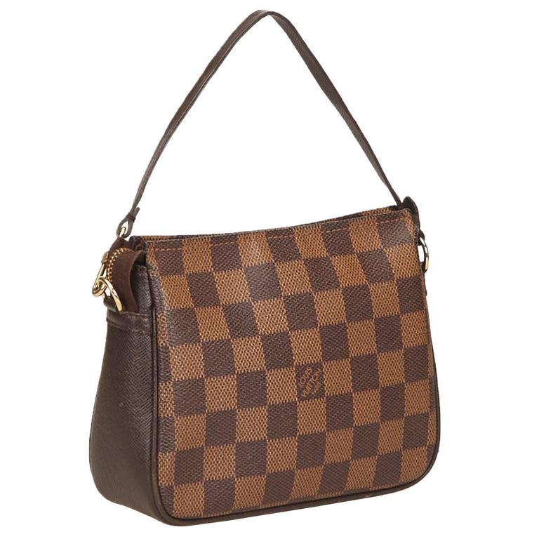 Louis Vuitton Brown Damier Ebene Trousse Pochette Shoulder Bag For Sale at 1stdibs