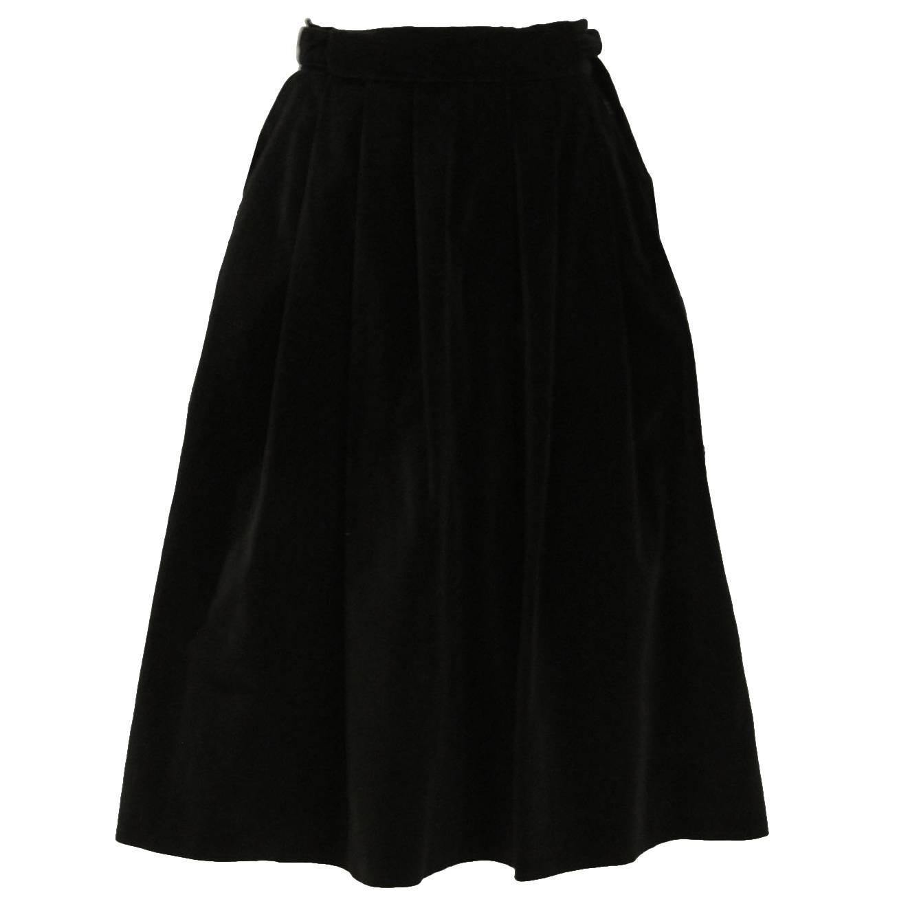 Black Velvet Skirt 55