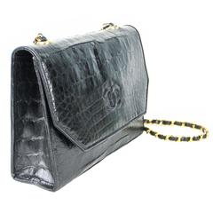 CHANEL Vintage Alligator Flap Handbag