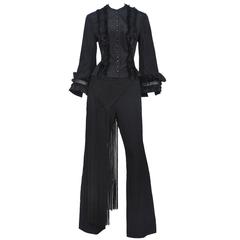 McQueen Jacket & Fringe Pants Ensemble 