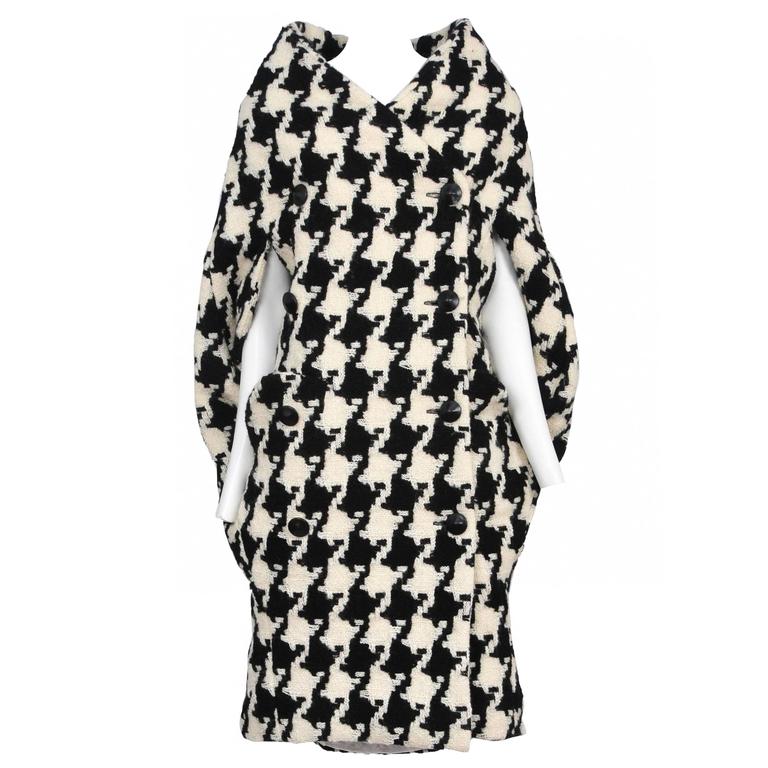 McQueen Check Cocoon Coat For Sale at 1stDibs