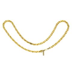 1980's Yves Saint Laurent YSL Twisted Rope Chain Necklace 8