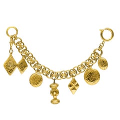 Circa 1980's Chanel 7 Charm Bracelet