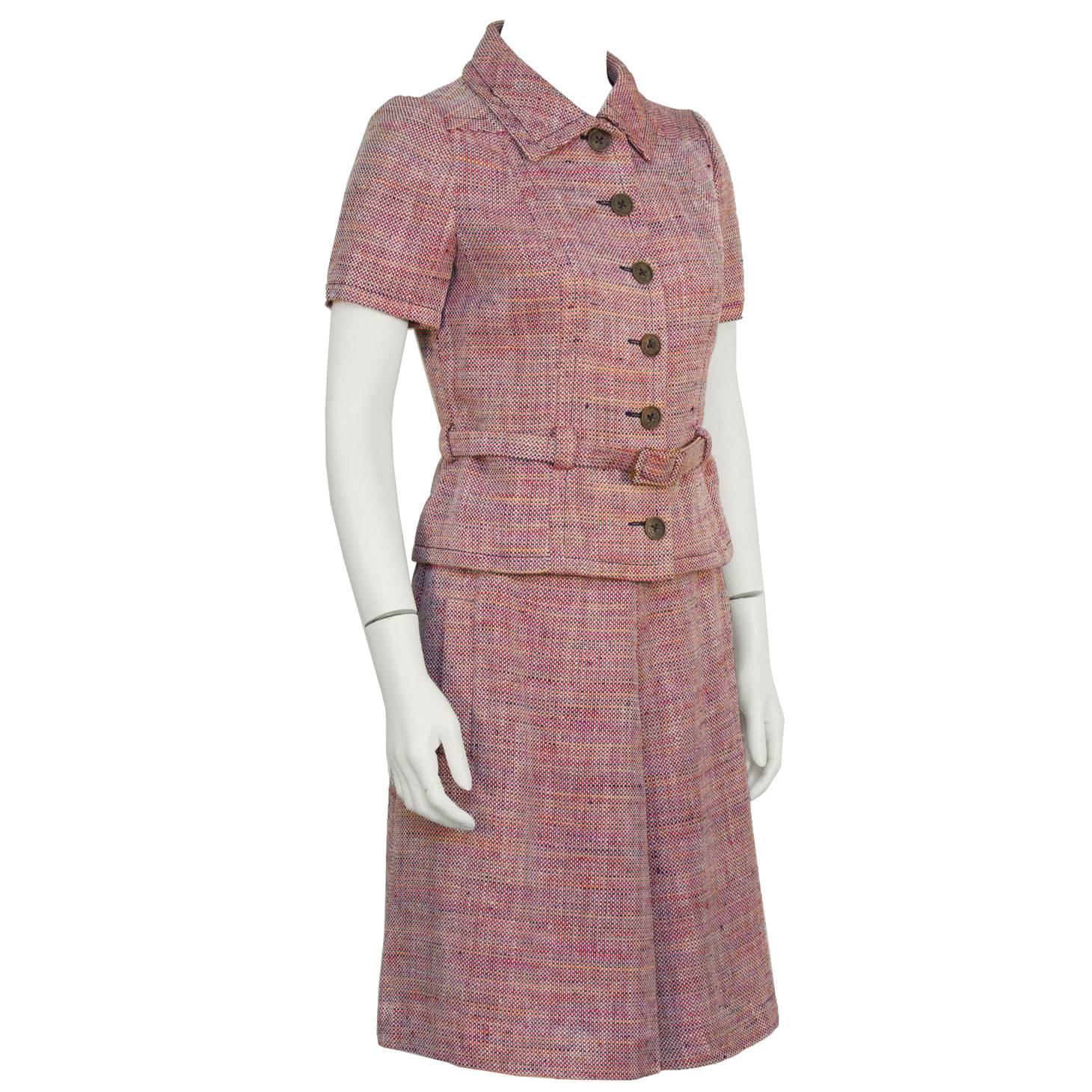 1960's Guy LaRoche Tweed Skirt Suit