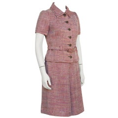 Retro 1960's Guy LaRoche Tweed Skirt Suit