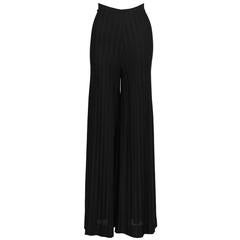 1970's Missoni Black Knit Palazzo Pants