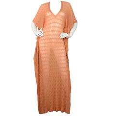 Missoni Peach & Gold Knit Kaftan sz 42