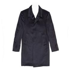 Thom Browne Blue Cashmere Men's Coat