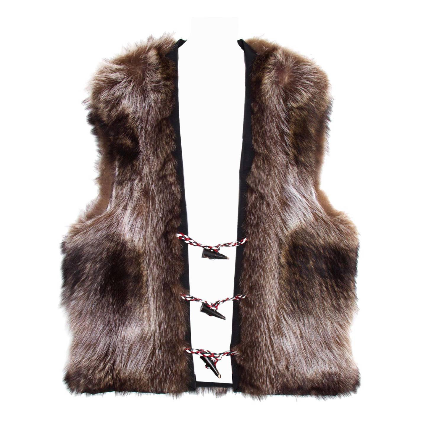 Thom Browne Raccoon Fur Vest For Sale