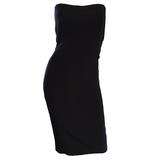 1990s James Purcell Couture Silk Strapless Vintage 90s Little Black Dress LBD