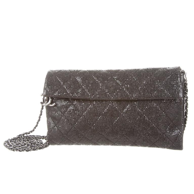 Chanel Limited Edition Black Sequin Silver Flap Evening Crossbody Shoulder  Bag at 1stDibs