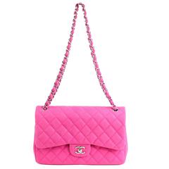 CHANEL Quilted Matte Irradescant Caviar Jumbo Double Flap Bag