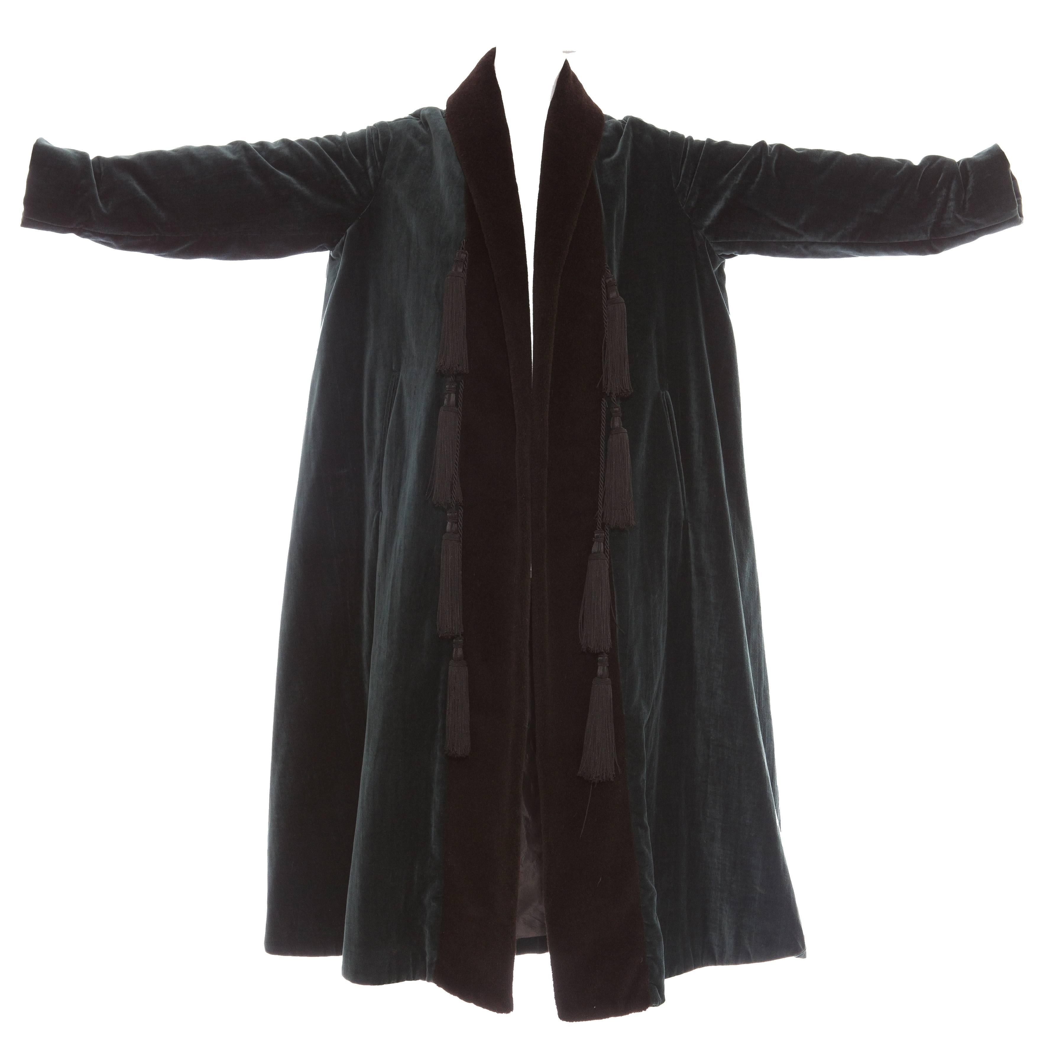 black velvet swing coat