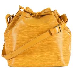 Super Louis Vuitton 25cm Yellow Epi Leather 'Sac Noe' PM Shoulder Bag