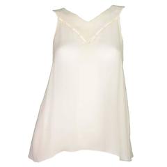 Emilio Pucci Ivory Silk Tank Top sz 6 6