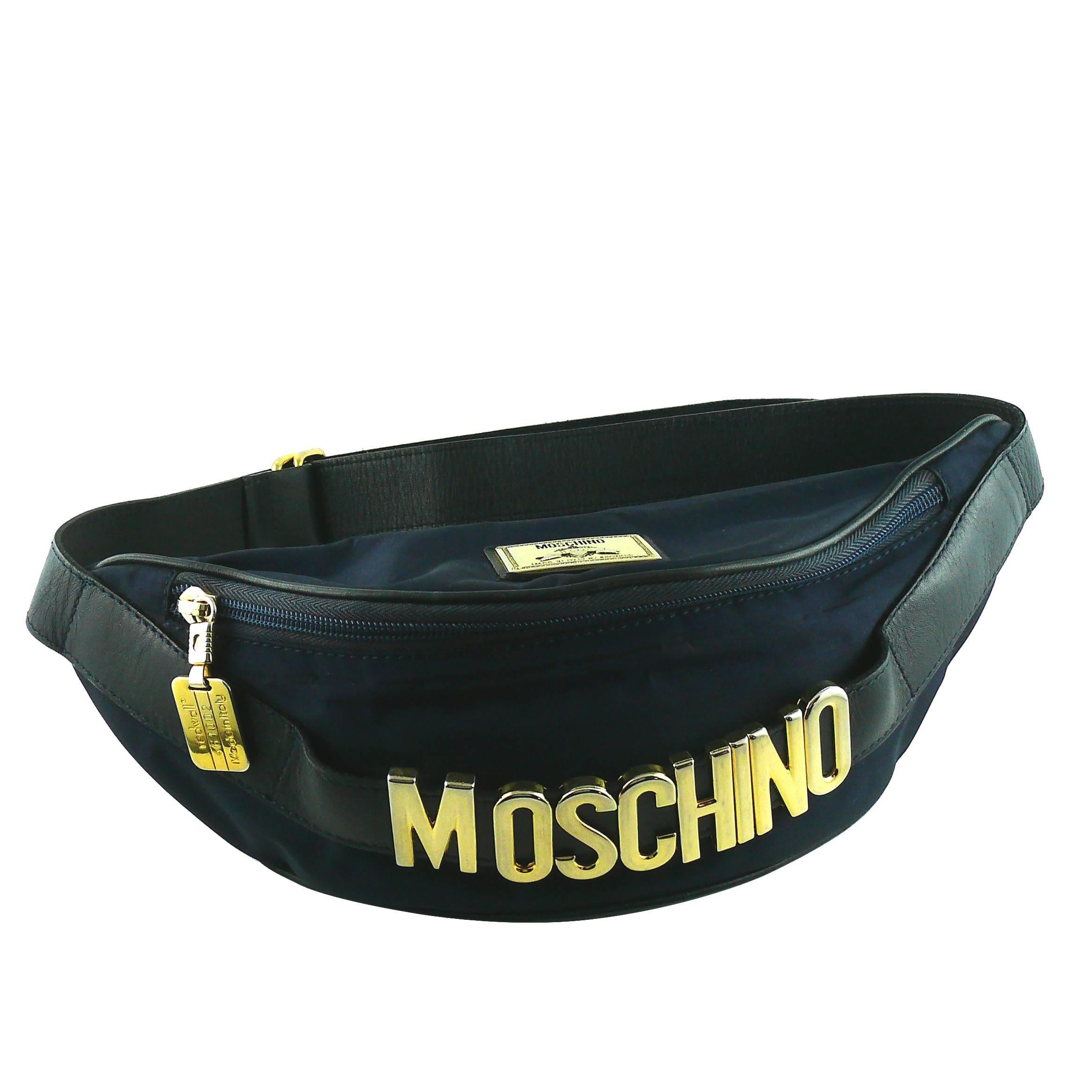 Moschino Vintage 1990s Navy Fanny Pack