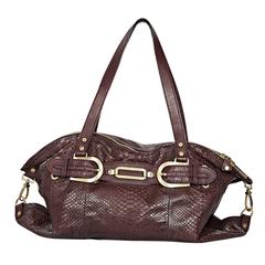 Purple Jimmy Choo Python Satchel