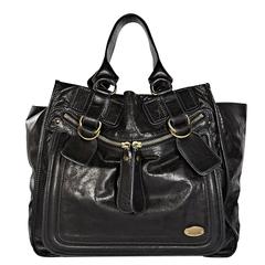 Black Chloe Leather Tote Bag
