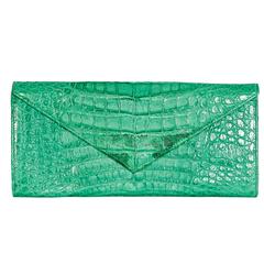 Green LAI Crocodile Clutch