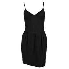 CHEAP AND CHIC by MOSCHINO black bustier minidress 6