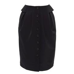 90's Prada vintage skirt with large front pleats, Sz. 4